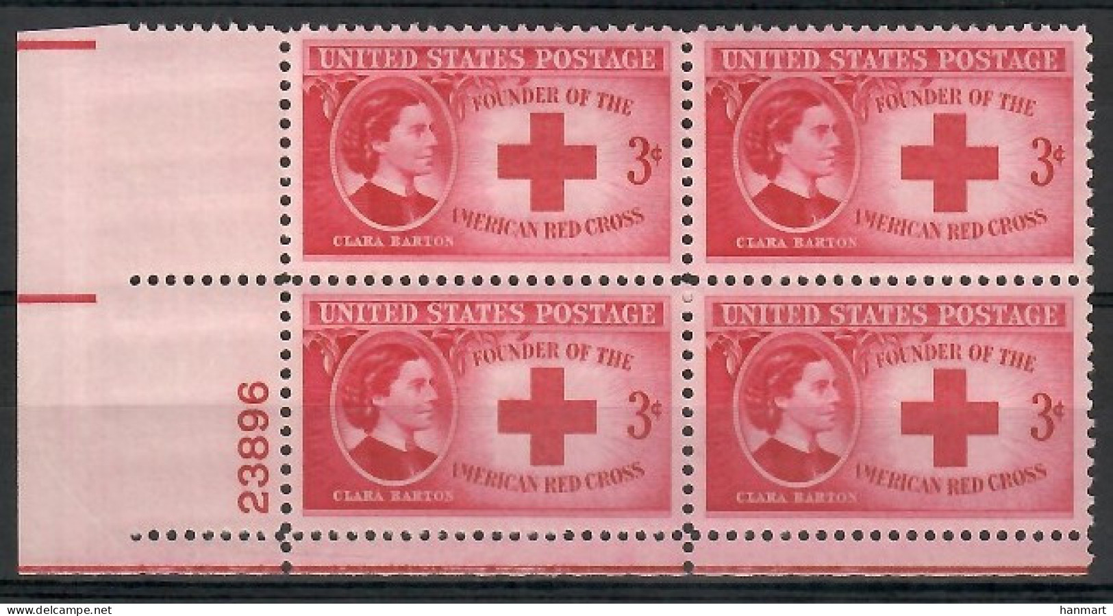 United States Of America 1948 Mi 580 MNH  (ZS1 USAmarvie580) - Red Cross