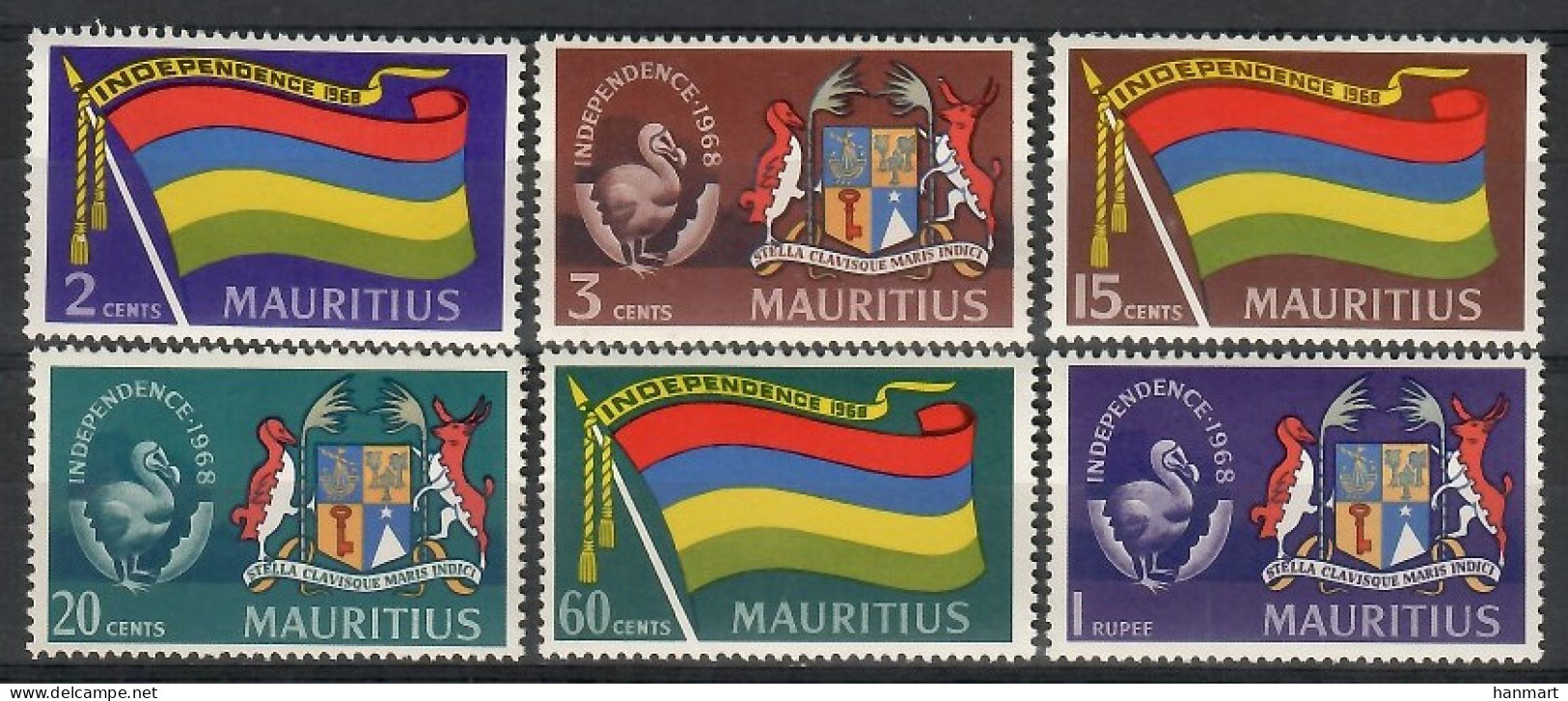 Mauritius 1968 Mi 313-318 MNH  (ZS4 MRT313-318) - Other & Unclassified
