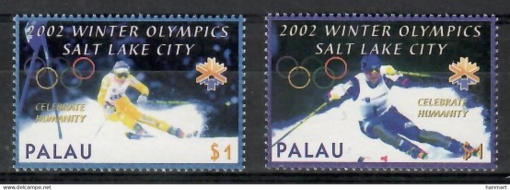 Palau 2002 Mi 2082-2083 MNH  (ZS7 PAL2082-2083) - Hiver 2002: Salt Lake City