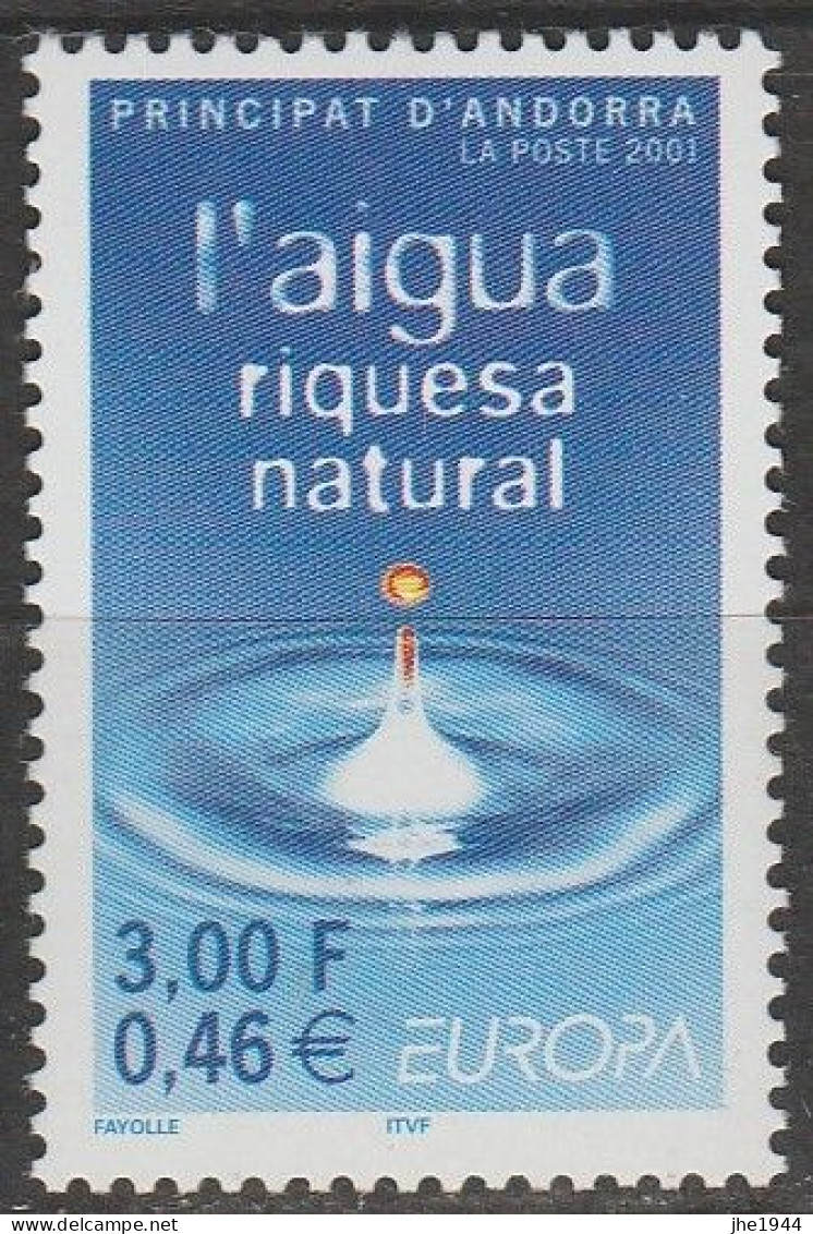 Europa 2001 L'eau, Richesse Naturelle Voir Liste Des Timbres à Vendre ** - 2001
