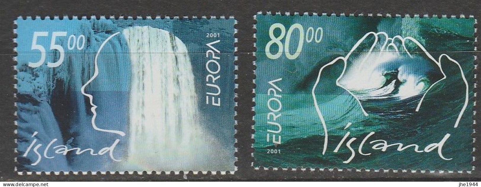 Europa 2001 L'eau, richesse naturelle Voir liste des timbres à vendre **