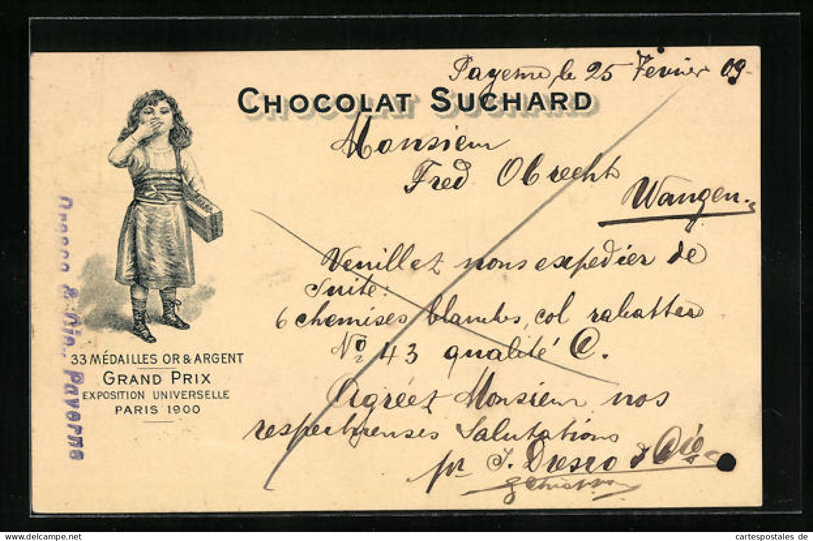 Lithographie Chocolat Suchard, Kind Mit Schokolade  - Cultures