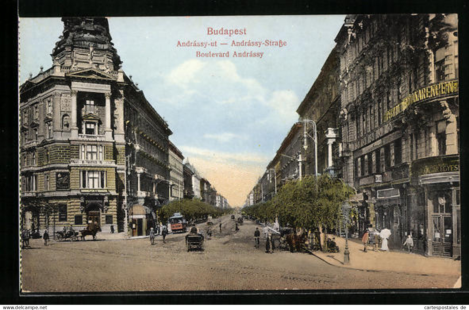 AK Budapest, Boulevard Andrássy  - Hongarije