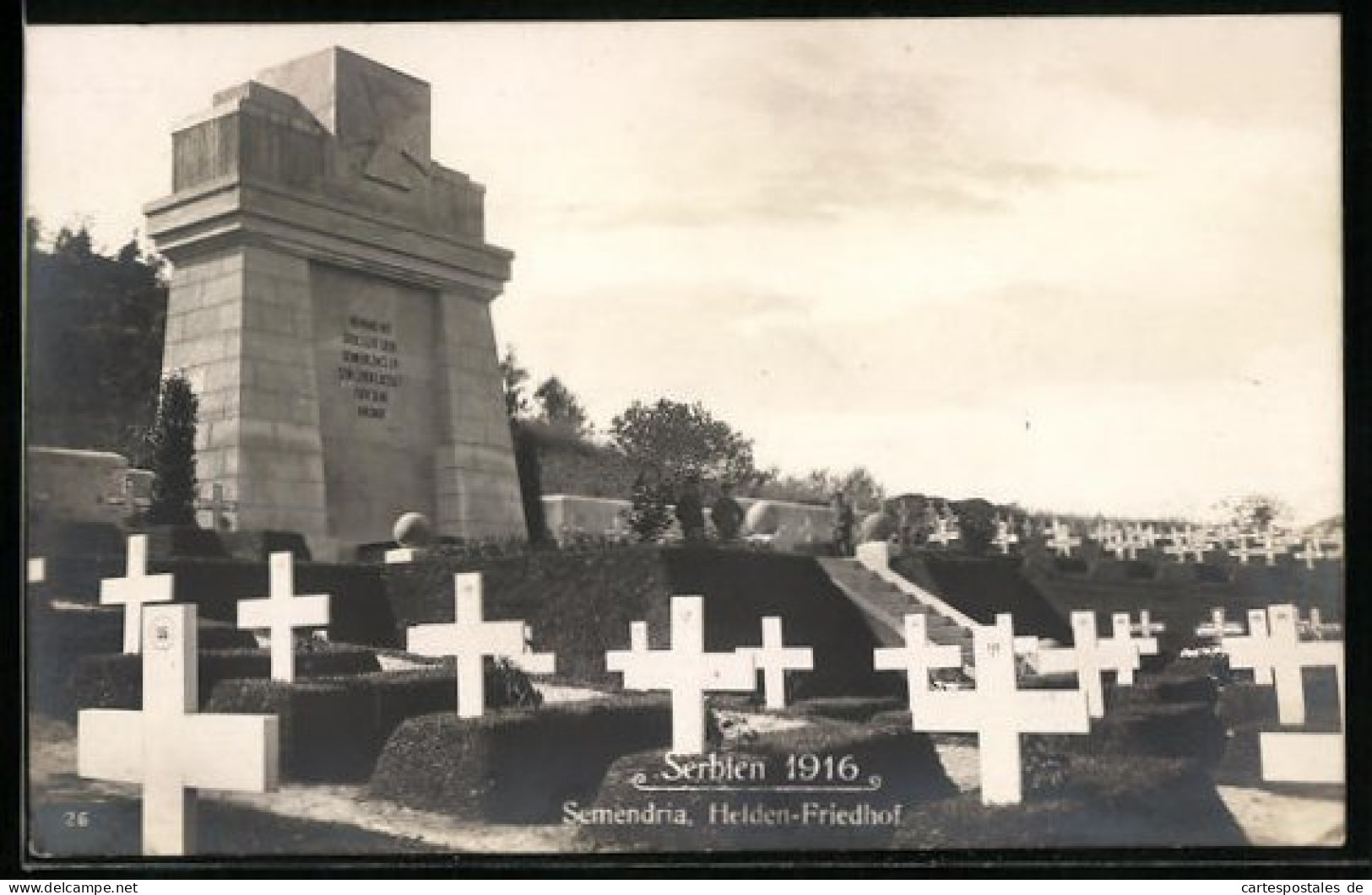 Foto-AK Semendria, Helden-Friedhof  - Serbie