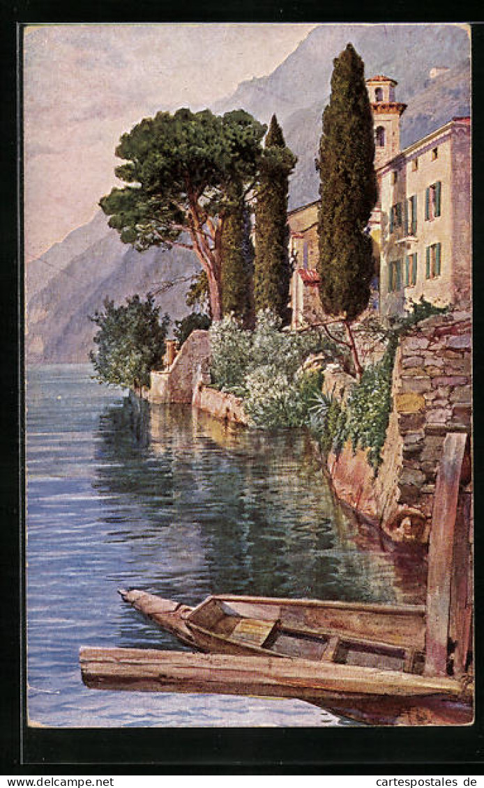 Artista-Cartolina Oria, Villa Fogazzaro, Lago Di Lugano  - Other & Unclassified