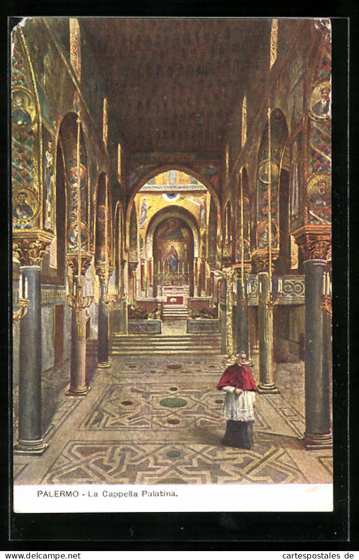 Cartolina Palermo, La Cappella Palatina  - Palermo