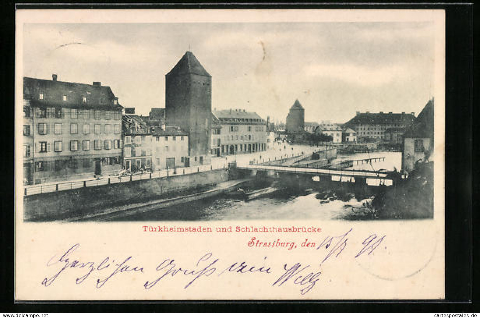 CPA Strassburg, Türkheimstaden Et Schlachthausbrücke  - Autres & Non Classés