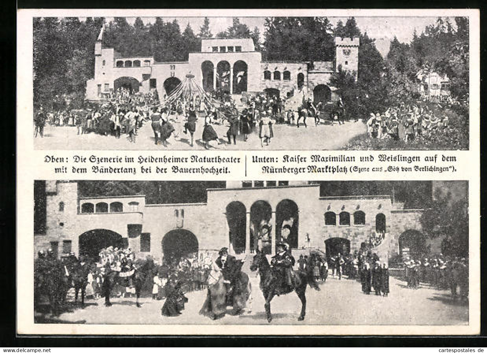 AK Heidenheim, Naturtheater Beim Schloss Hellenstein, Bändertanz, Götz Von Berlichingen  - Theater