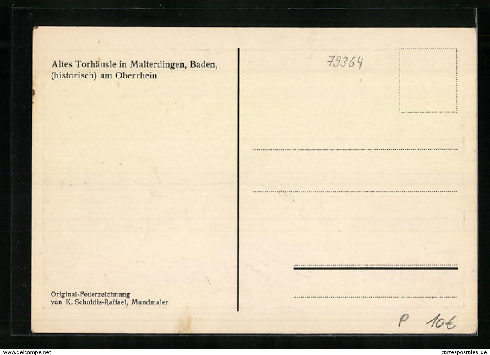 Künstler-AK Malterdingen /Baden, Altes Torhäusle  - Baden-Baden