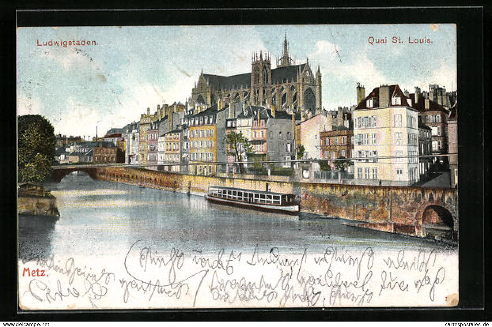 CPA Metz, Ludwigstaden Et Quai St. Louis  - Metz