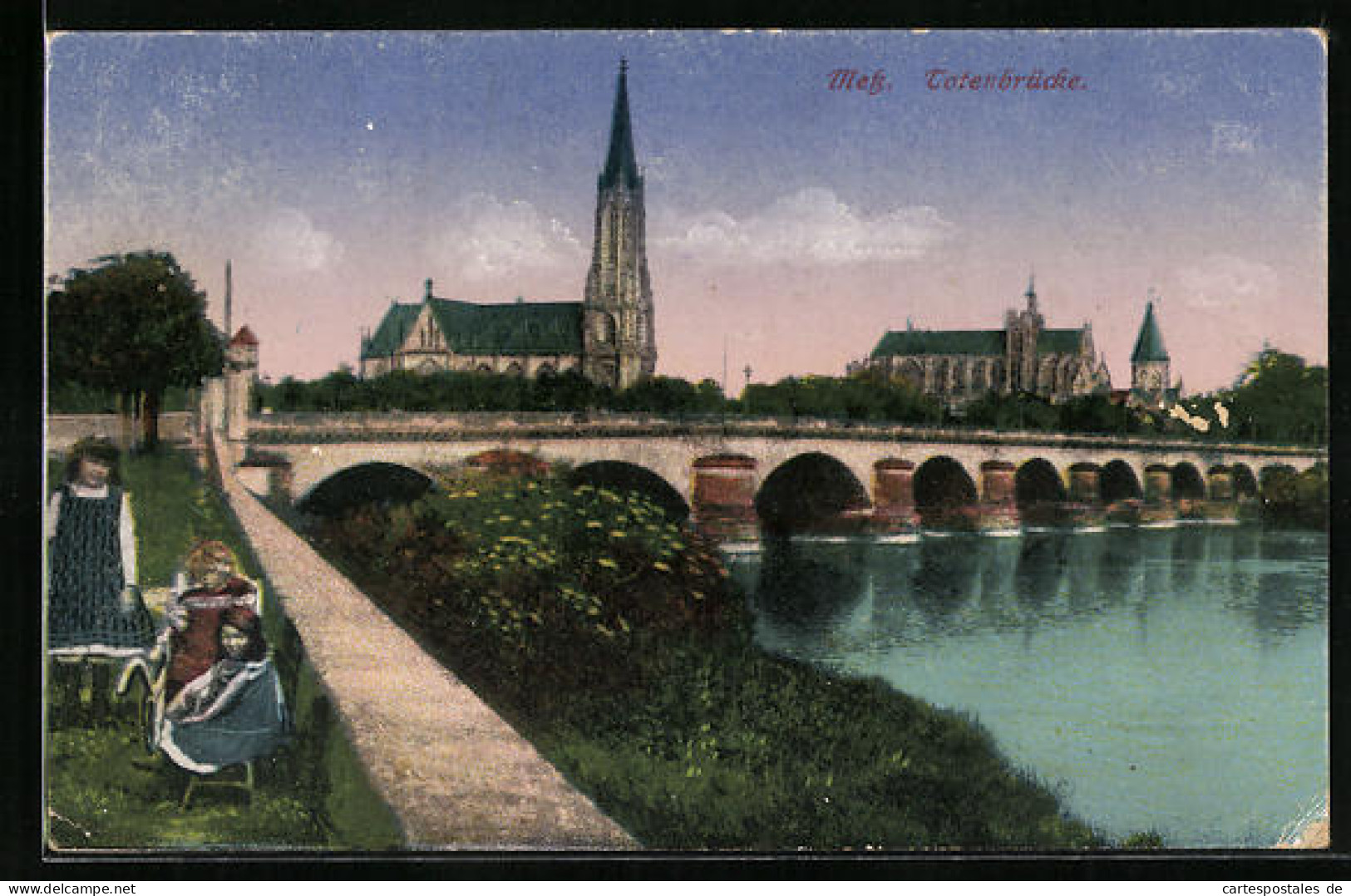 CPA Metz, Vue De Totenbrücke, Im Vordergrund Des Enfants  - Metz