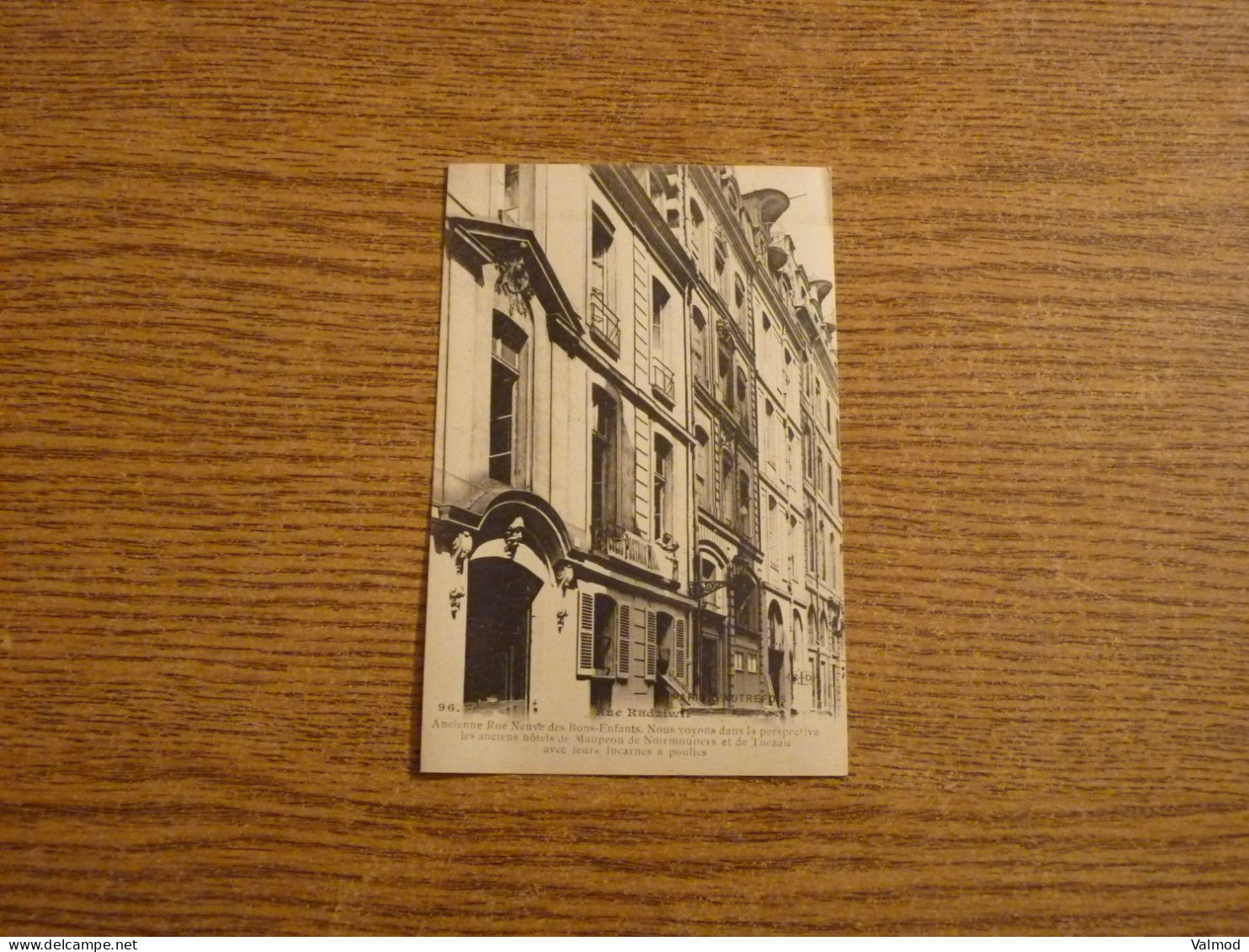 CPA "Paris D'Autrefois" - Rue Radziwill - Voir Détails Sur Photos - 9x14 Cm Env. - Autres & Non Classés