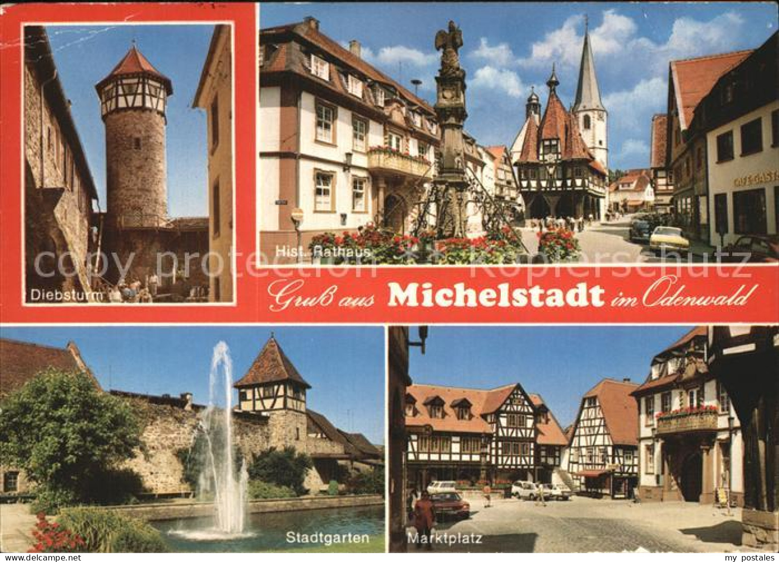 72568257 Michelstadt Diebstrum Marktplatz Rathaus Stadtgarten Michelstadt - Michelstadt