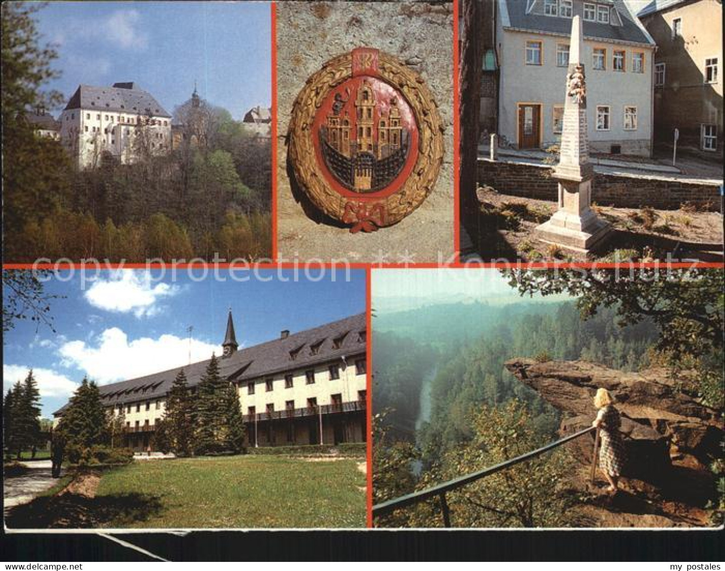 72567578 Wolkenstein Erzgebirge Schloss Postmeilensaeule Sanatorium Warmbad Wolk - Autres & Non Classés