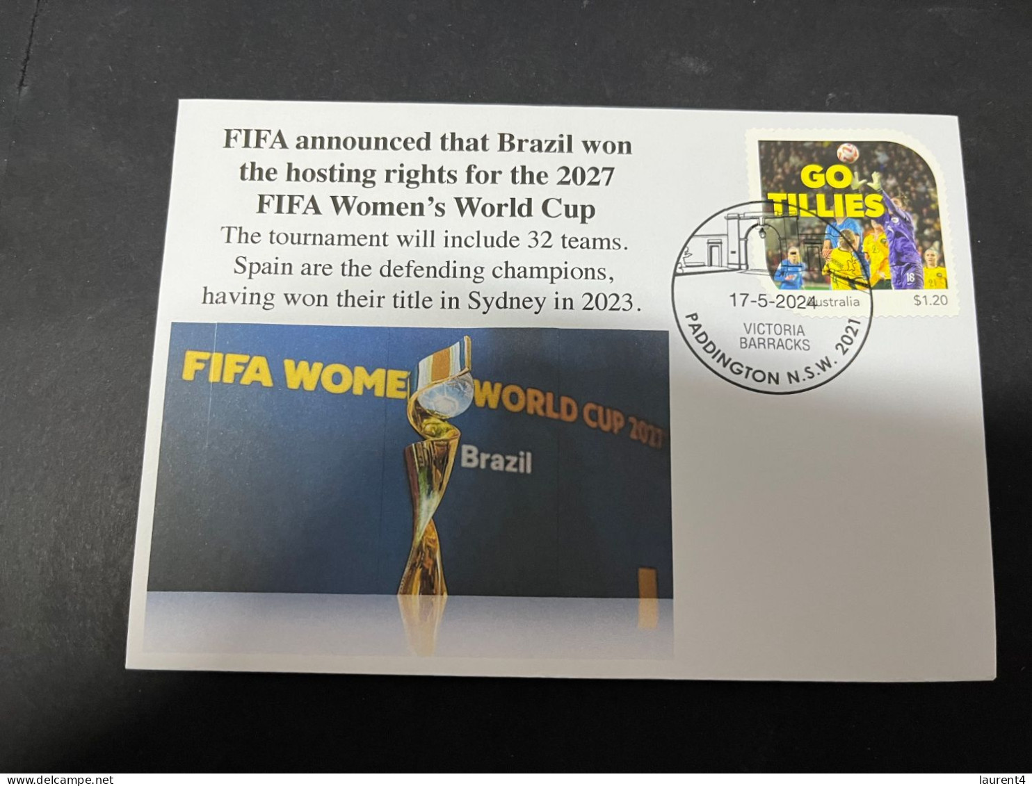 19-5-2024 (5 Z 32) Brazil Is Awarded The 2027 Women's FIFA Footbal World Cup (to Be The Host Country) - Autres & Non Classés