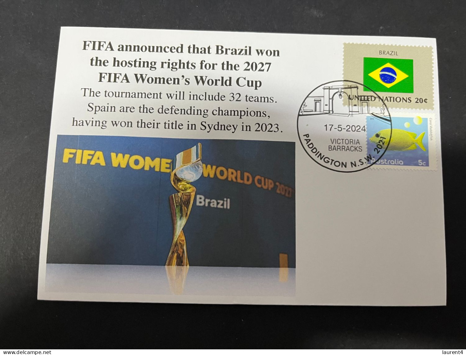 19-5-2024 (5 Z 32) Brazil Is Awarded The 2027 Women's FIFA Footbal World Cup (to Be The Host Country) - Other & Unclassified