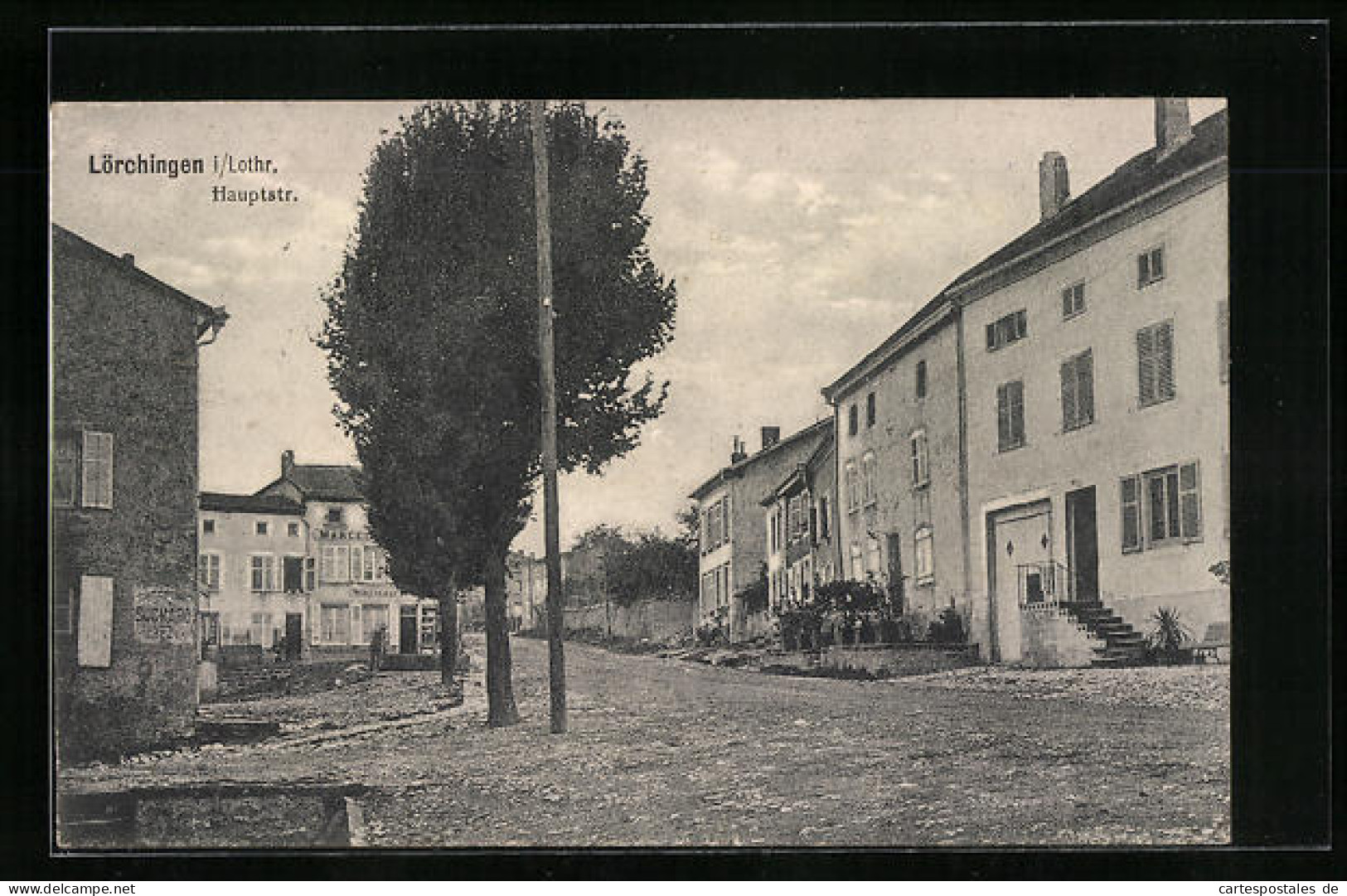 CPA Lörchingen I /Lothr., Hauptstrasse Avec Gasthaus  - Autres & Non Classés