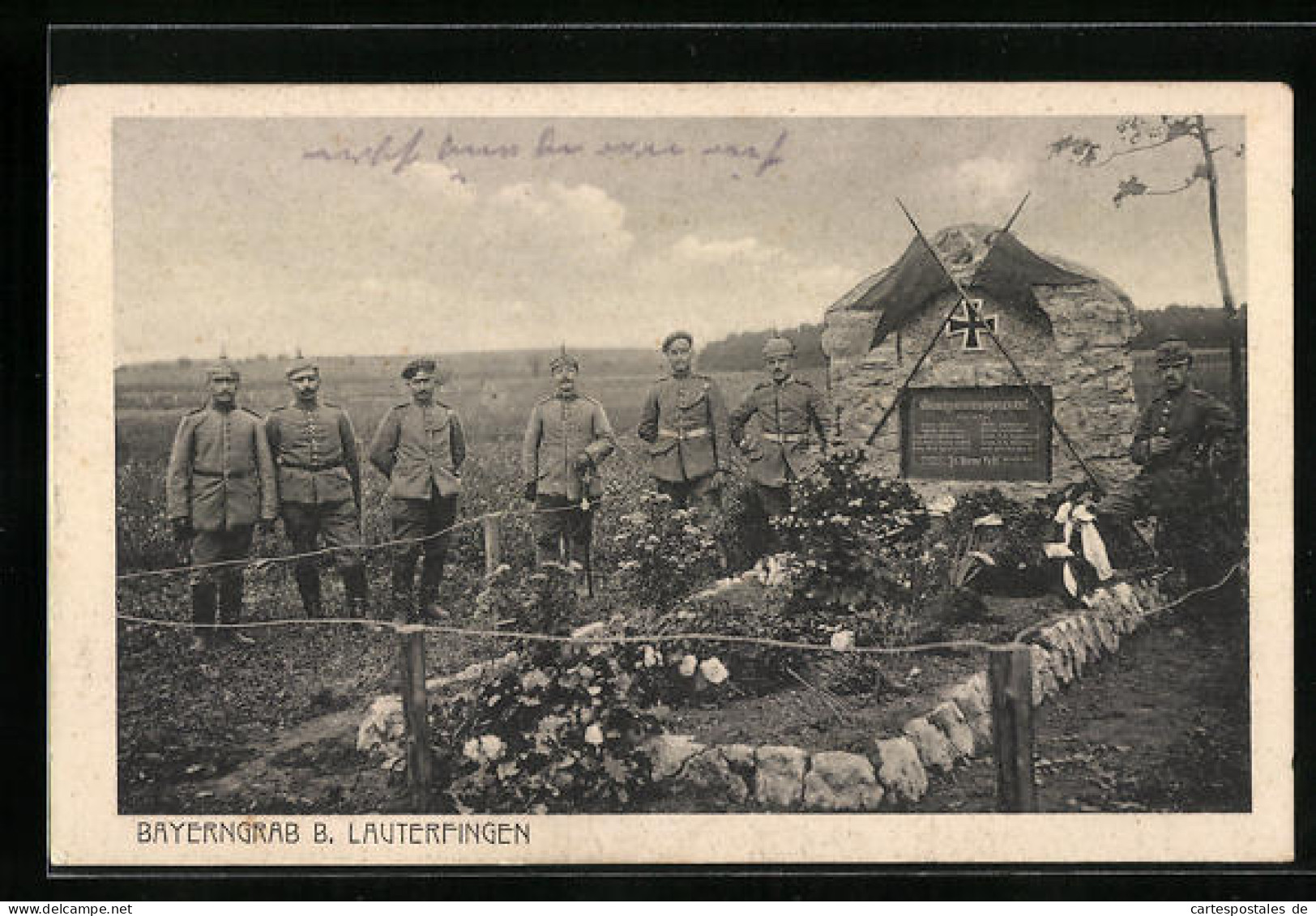 CPA Lauterfingen, Des Soldats An Bayerngrab  - Autres & Non Classés