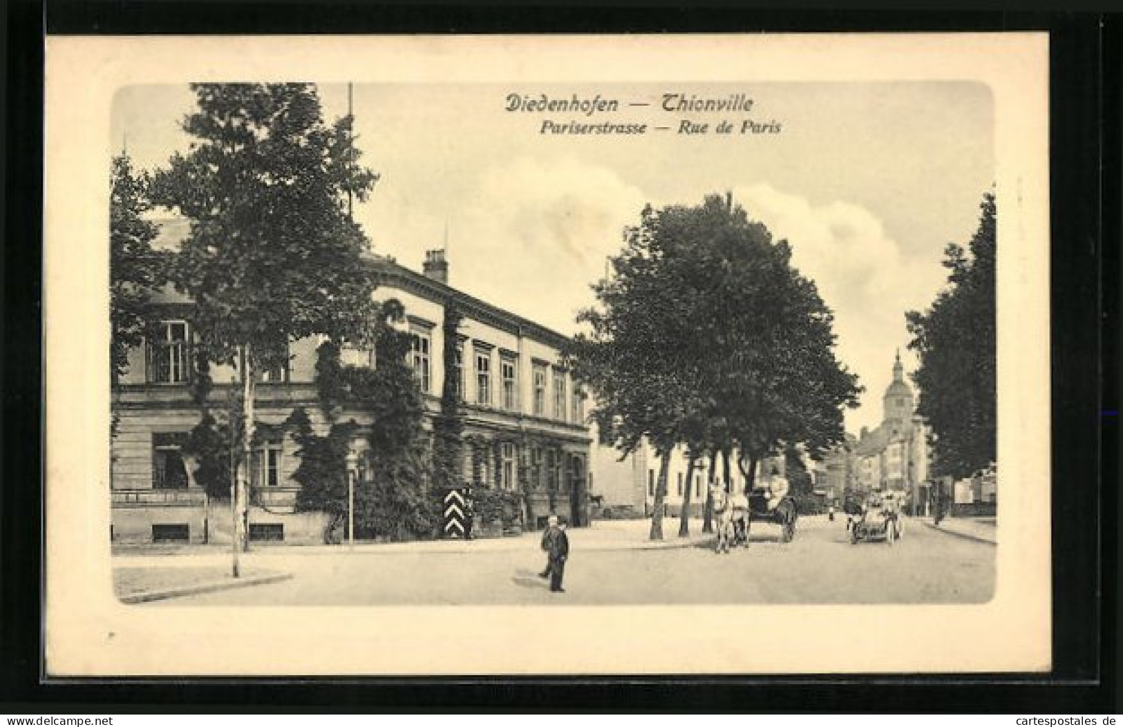 CPA Diedenhofen, Partie Der Pariserstrasse  - Autres & Non Classés