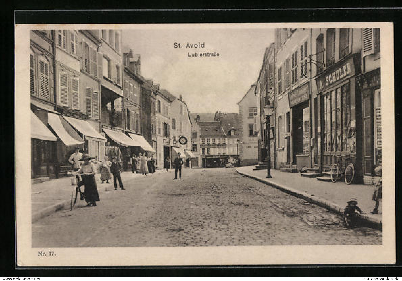 CPA St. Avold, Lublerstrasse Avec Geschäft  - Saint-Avold