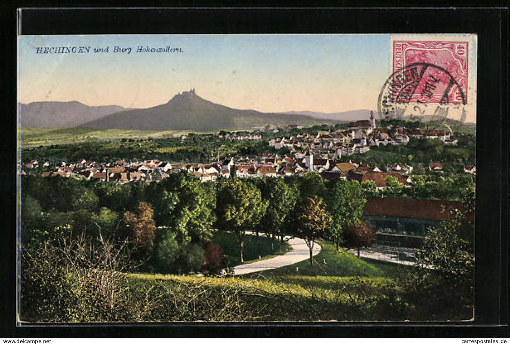 AK Hechingen, Totalansicht Mit Burg Hohenzollern  - Hechingen