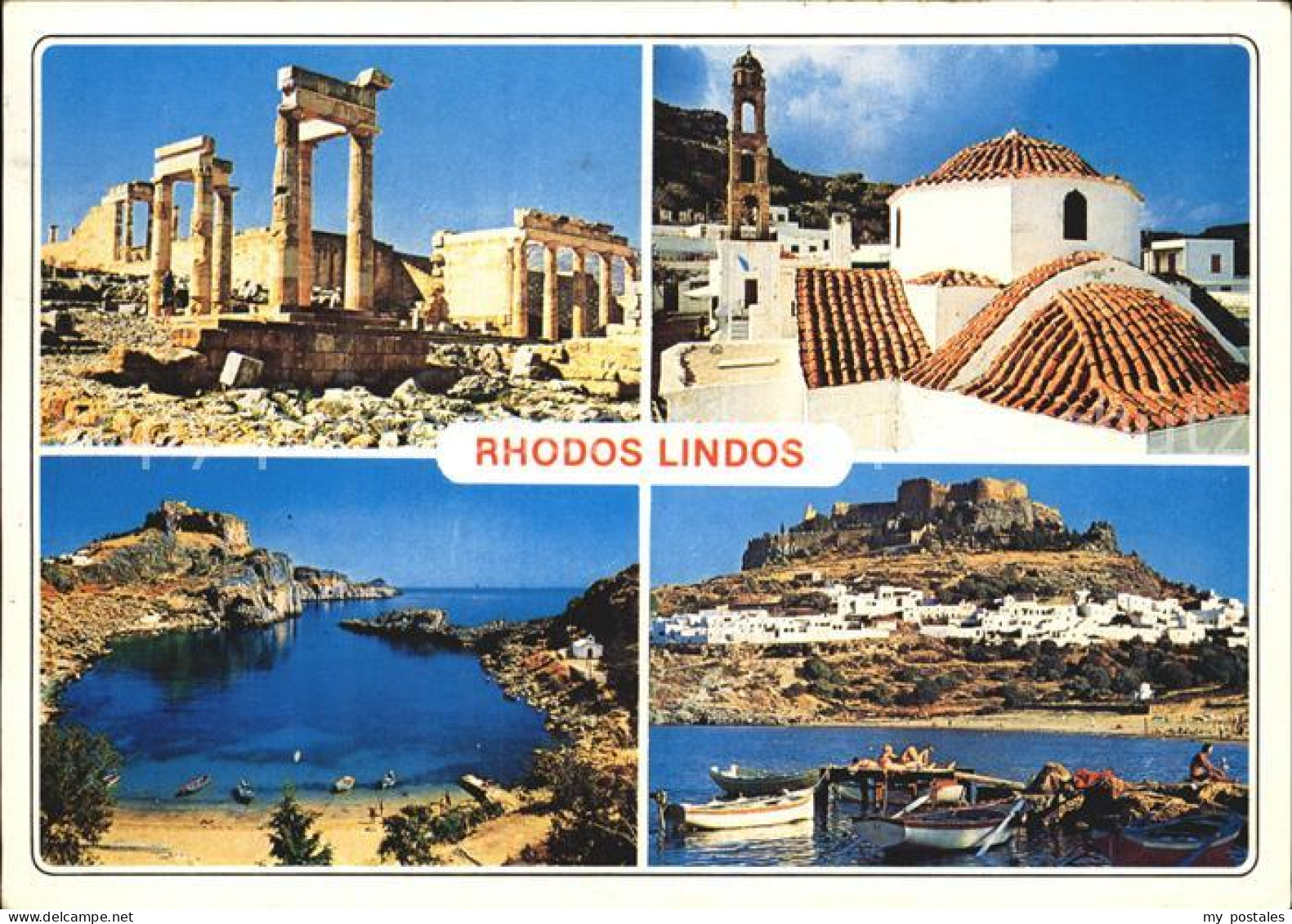 72567006 Lindos Lindo Hafen Strand Felsen Lindos Lindo - Greece