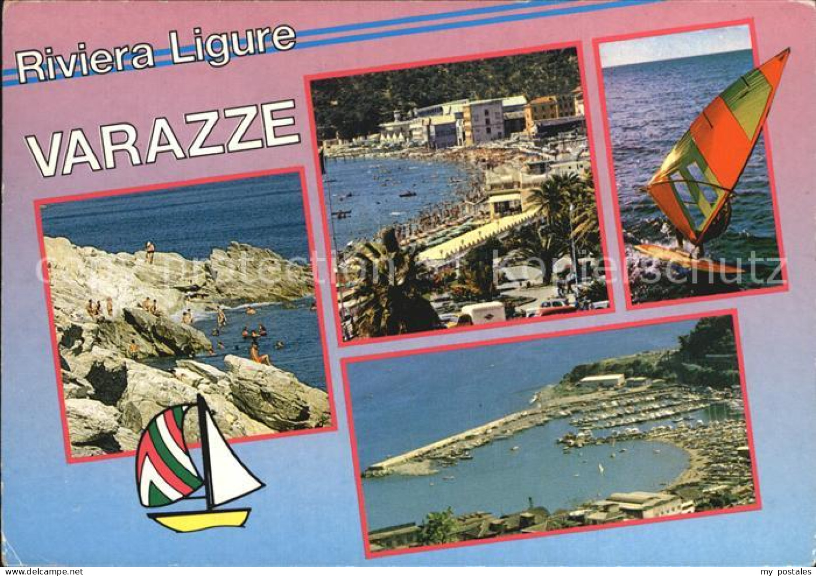 72566995 Varezze Fliegeraufnahme Strand  Italien - Autres & Non Classés