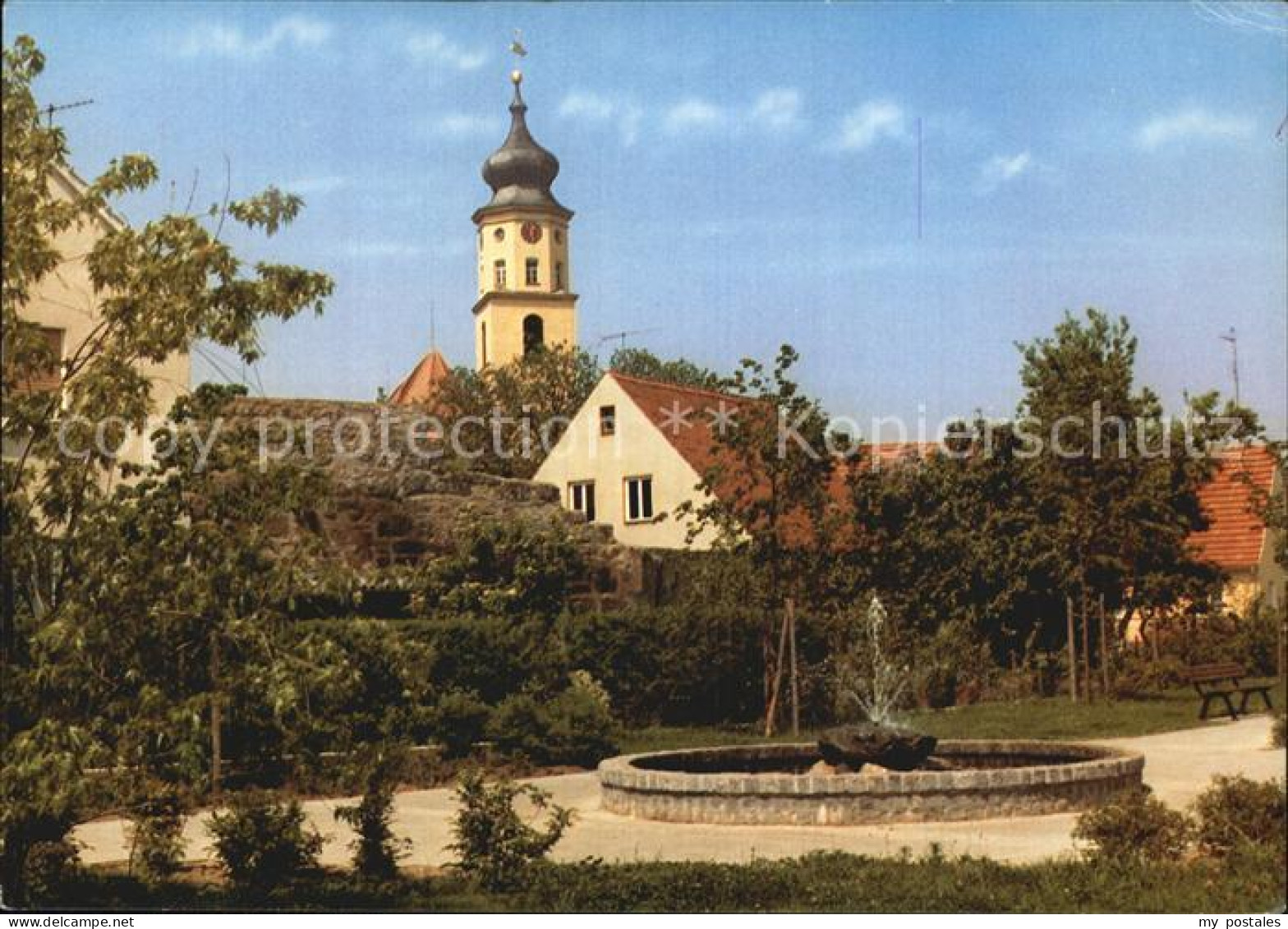 72566959 Wassertruedingen Park Mit Kirche Wassertruedingen - Autres & Non Classés