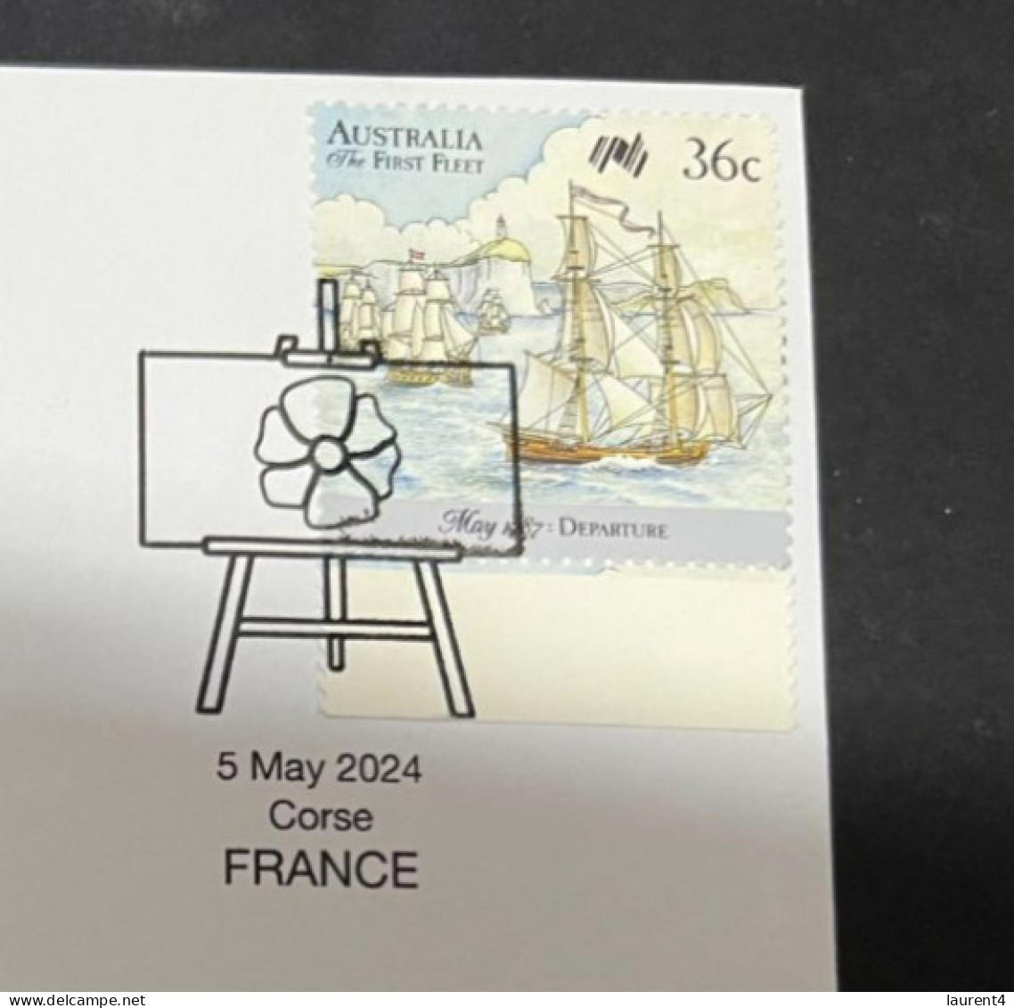 19-5-2024 (5 Z 32) Paris Olympic Games 2024 - The Olympic Flame Travel On Sail Ship BELEM (1 Cover) - Sommer 2024: Paris