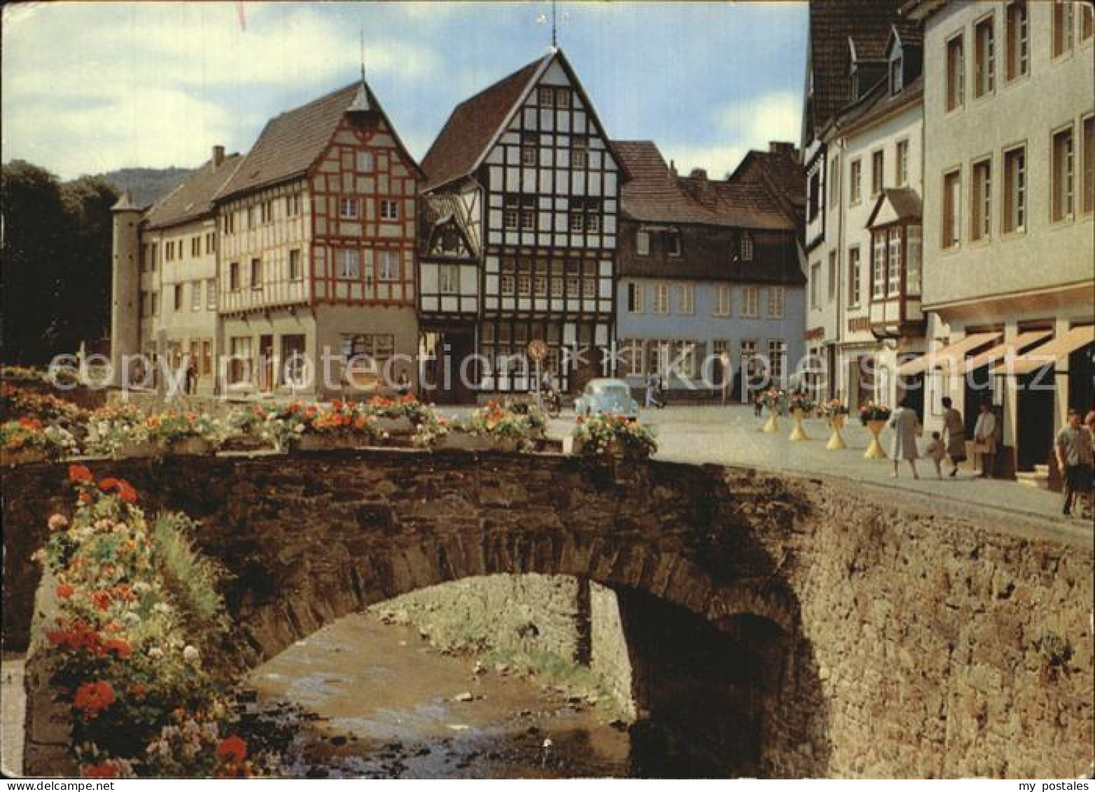 72566655 Bad Muenstereifel Erftbruecke Und Alte Fachwerkhaeuser Am Markt Bad Mue - Bad Münstereifel