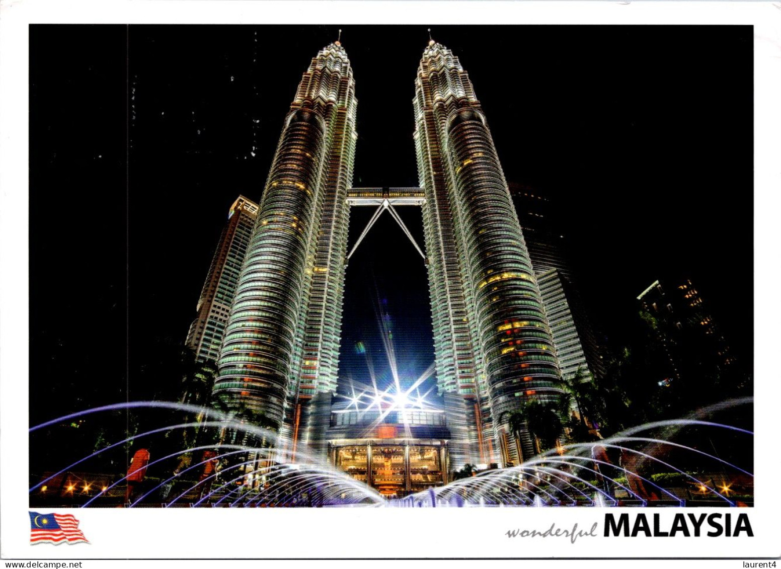 1895-2024 (5 Z 33) Malaysia (posted To Australia) Petronis Towers At Night - Malaysia