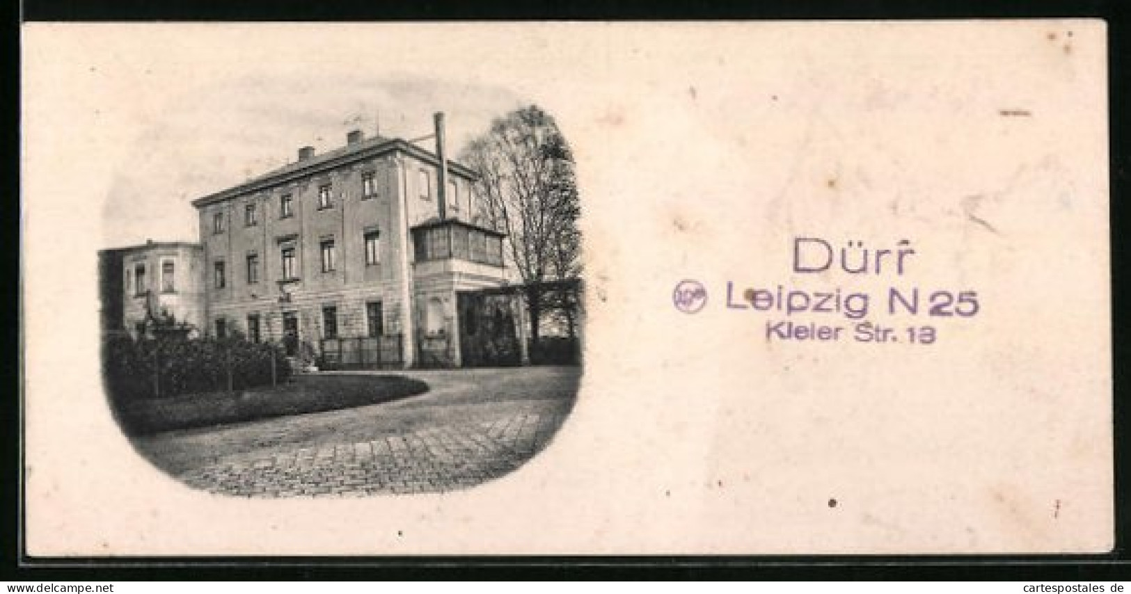 Vertreterkarte Leipzig, Haus Dürr In Der Kieler Str. 18  - Ohne Zuordnung