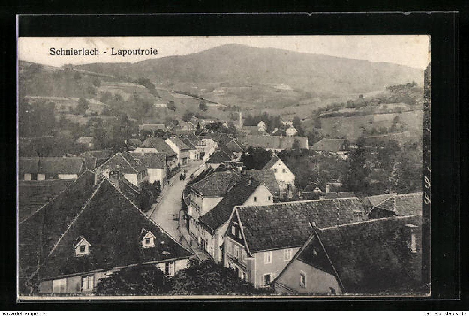 CPA Schnierlach-Lapoutroie, Vue Partielle Avec Hauptstrasse, Aérienne  - Lapoutroie