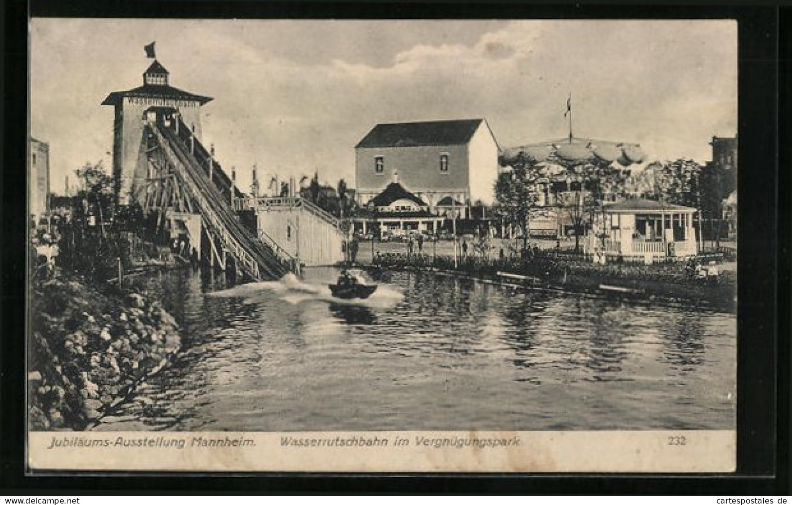 AK Mannheim, Internat. Kunst & Grosse Gartenbau-Ausstellung 1907, Wasserrutschbahn  - Exhibitions