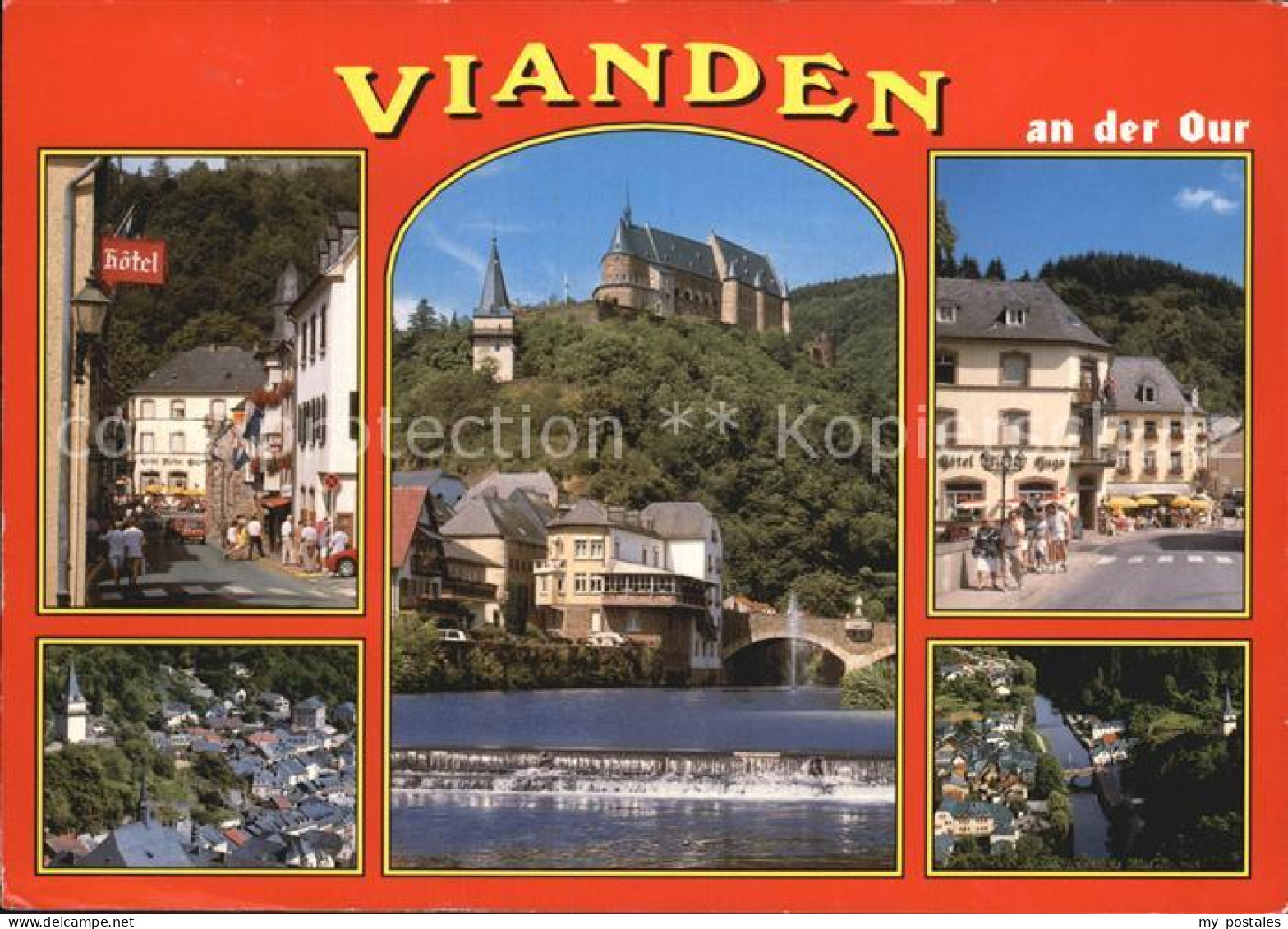 72566049 Vianden Strassenpartien Schloss Partie An Der Our - Autres & Non Classés