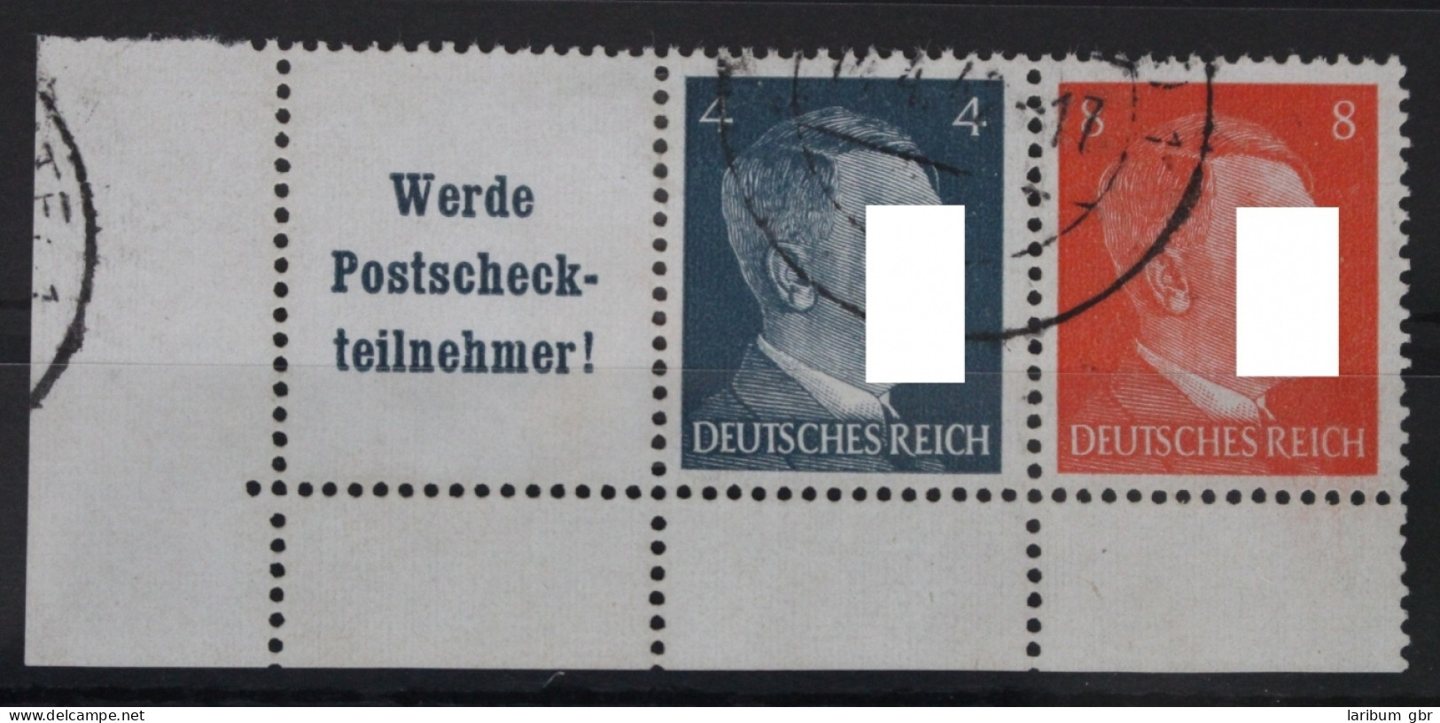 Deutsches Reich Zd W153 Gestempelt Zusammendruck Ungefaltet #VG640 - Se-Tenant