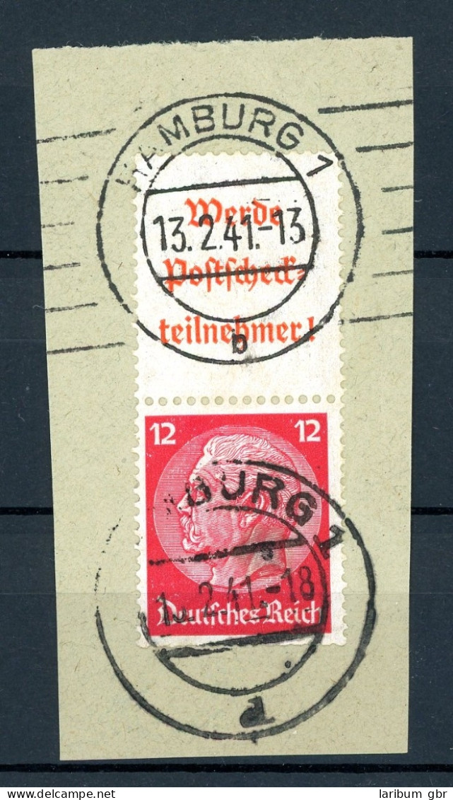 Deutsches Reich Zusammendruck S 203 Briefstück #JM028 - Se-Tenant