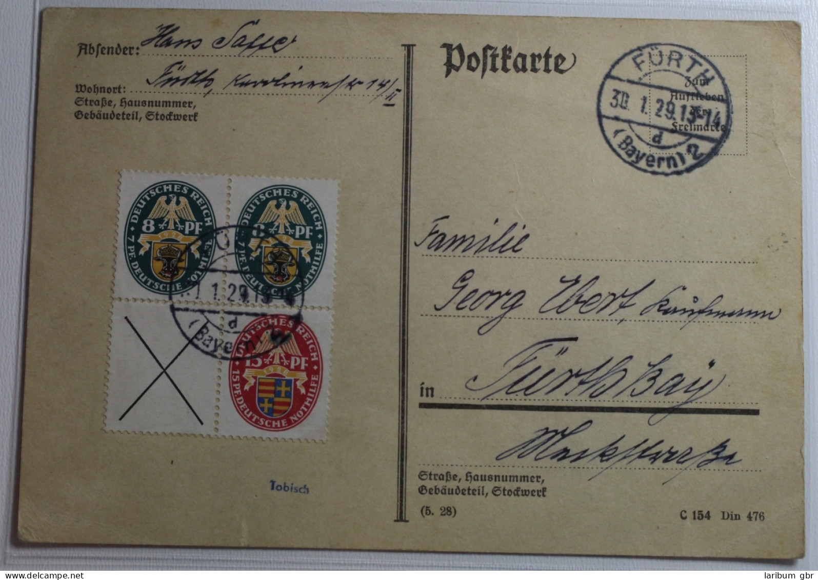 Deutsches Reich Zd W31 Und 2x 426 Auf Postkarte Schön Gestempelt #BB526 - Sonstige & Ohne Zuordnung