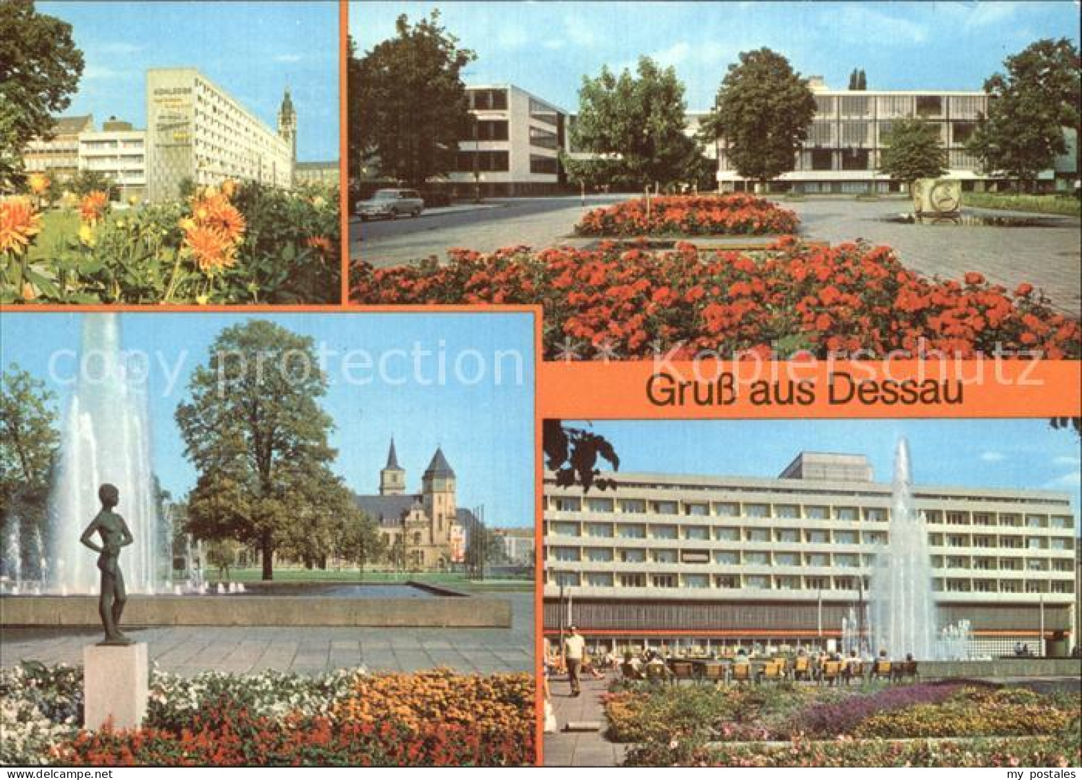 72564709 Dessau-Rosslau Scheibe Nord Und Hotel Stadt Dessau Bauhaus Post  Dessau - Dessau