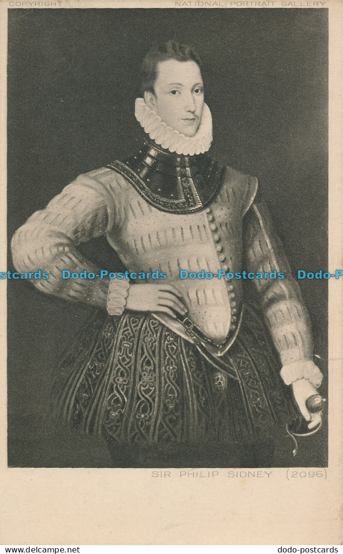 R006481 Postcard. Sir Philip Sidney. National Portrait Gallery - Monde