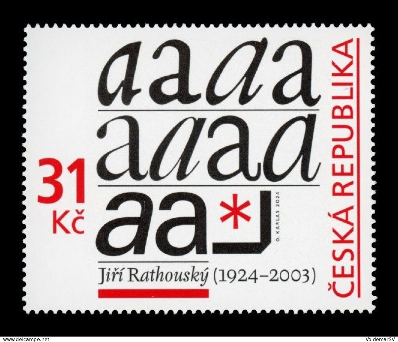 Czech Republic 2024 Mih. 1255 Modern Art. 1969 ATypI Conference. Poster By Jiri Rathousky MNH ** - Ungebraucht