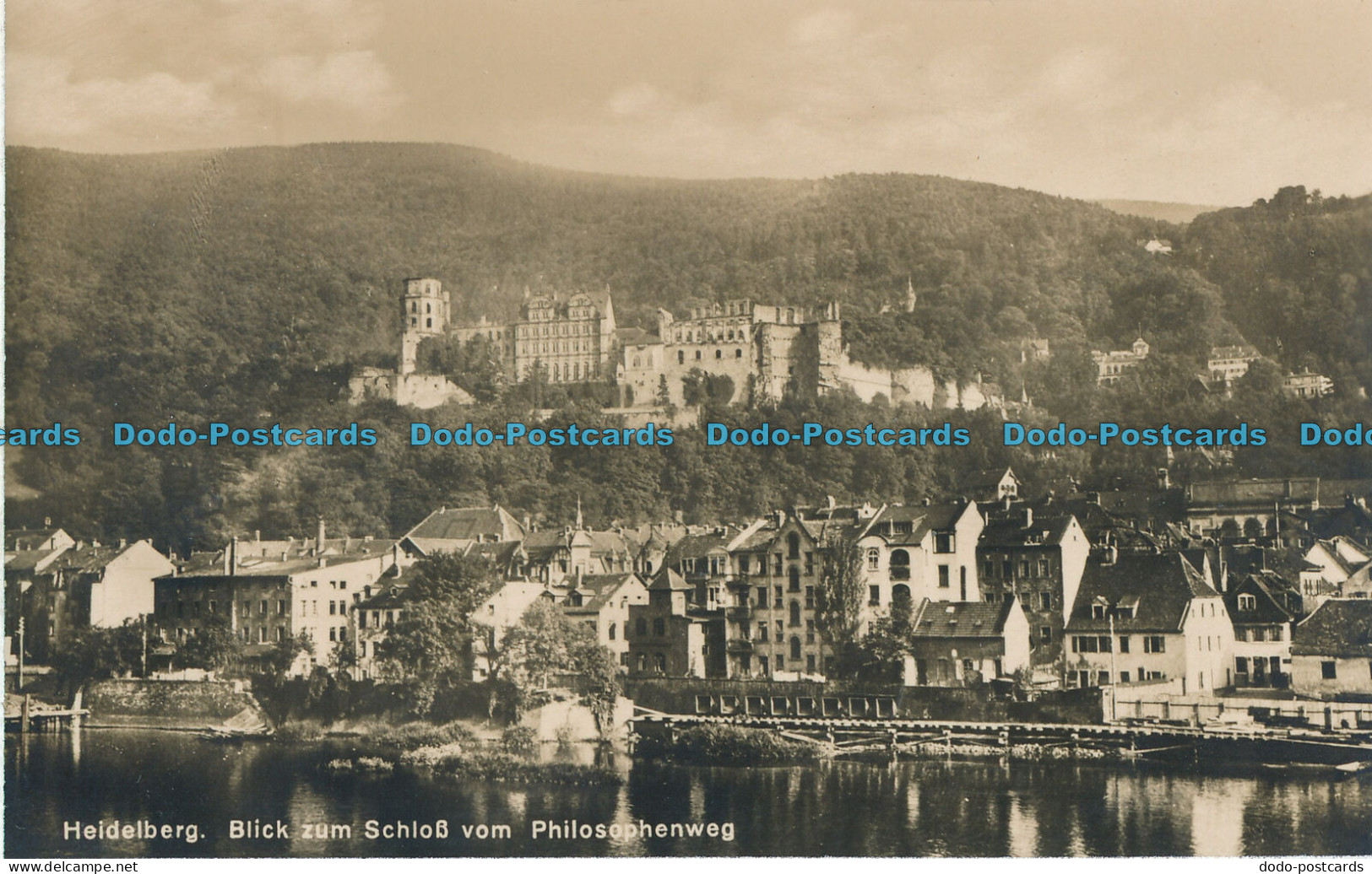 R006496 Heidelberg. Blick Zum Schloss Vom Philosophenweg. Karl Rudisile. RP - Monde