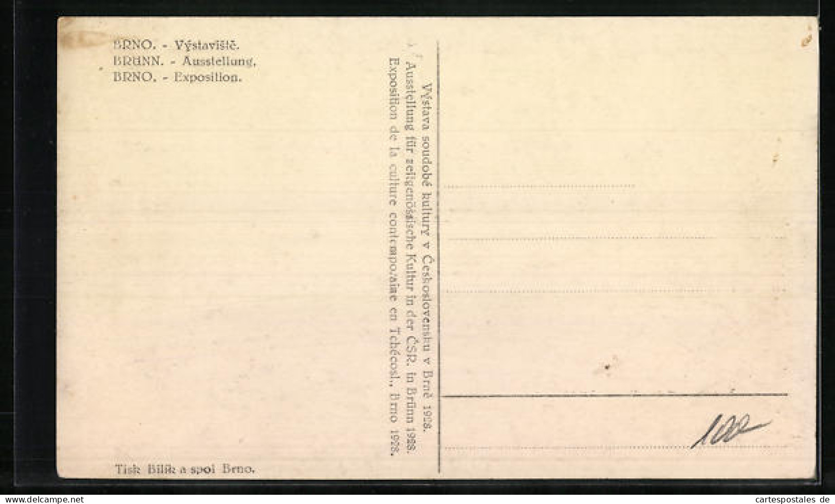 AK Brünn-Brno, Ausstellung Für Zeitgenössische Kultur In Der CSR 1928, Ausstellungsgelände  - Exhibitions