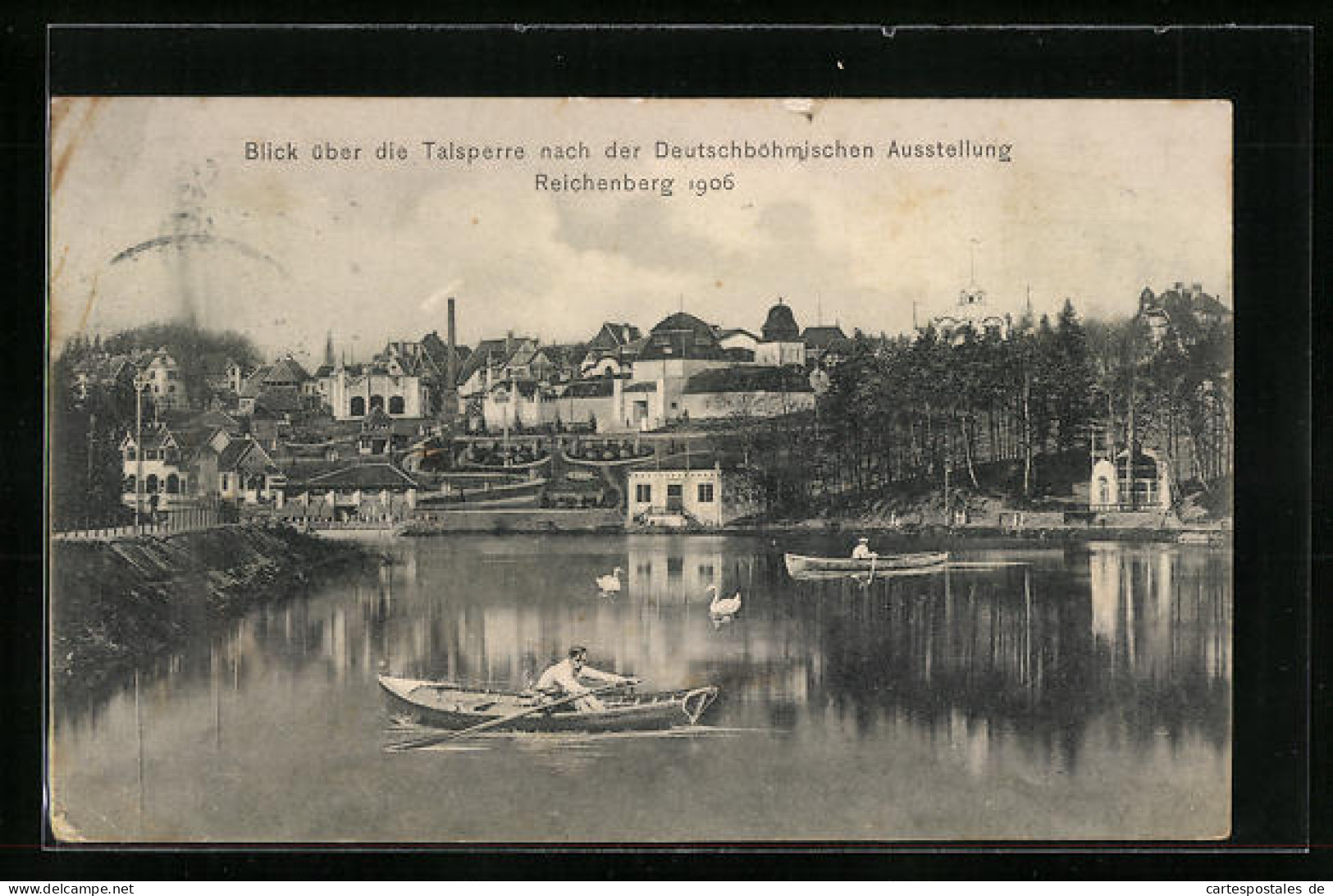 AK Reichenberg, Deutsch-Böhmische Ausstellung 1906, Messegelände Von Der Talsperre Aus Gesehen  - Tentoonstellingen