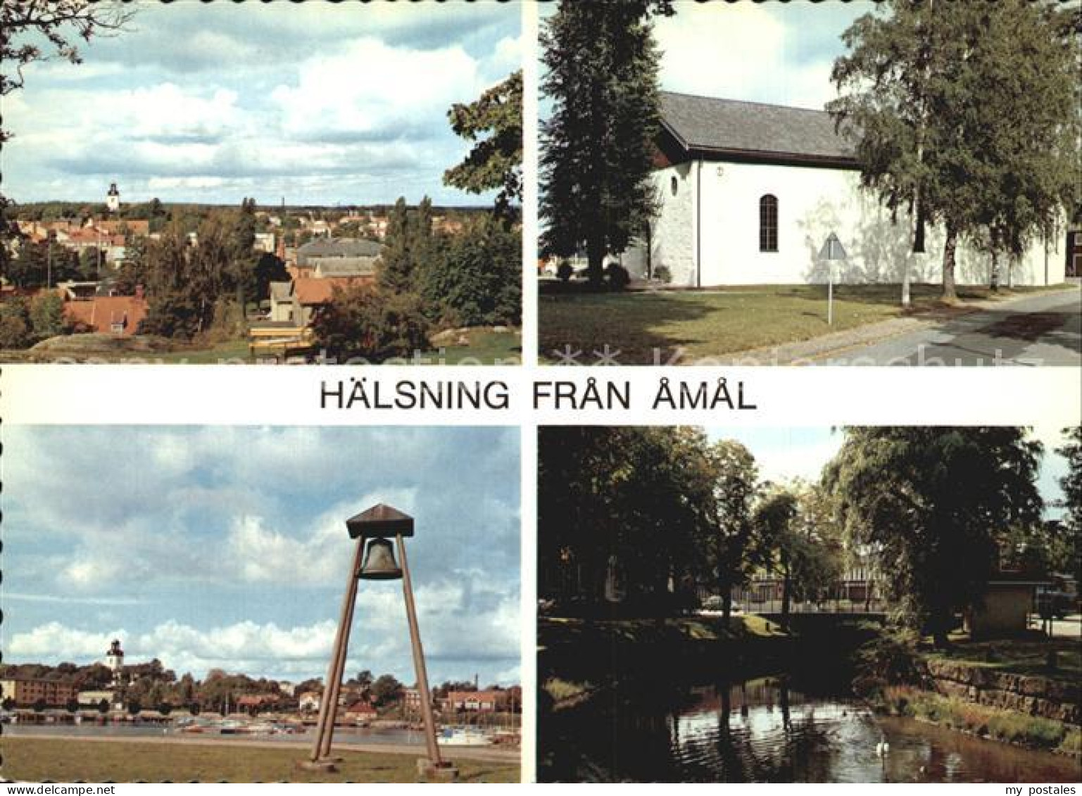 72564235 Amal Schweden Panorama Kirche Glocke Flusspartie Amal Schweden - Suède