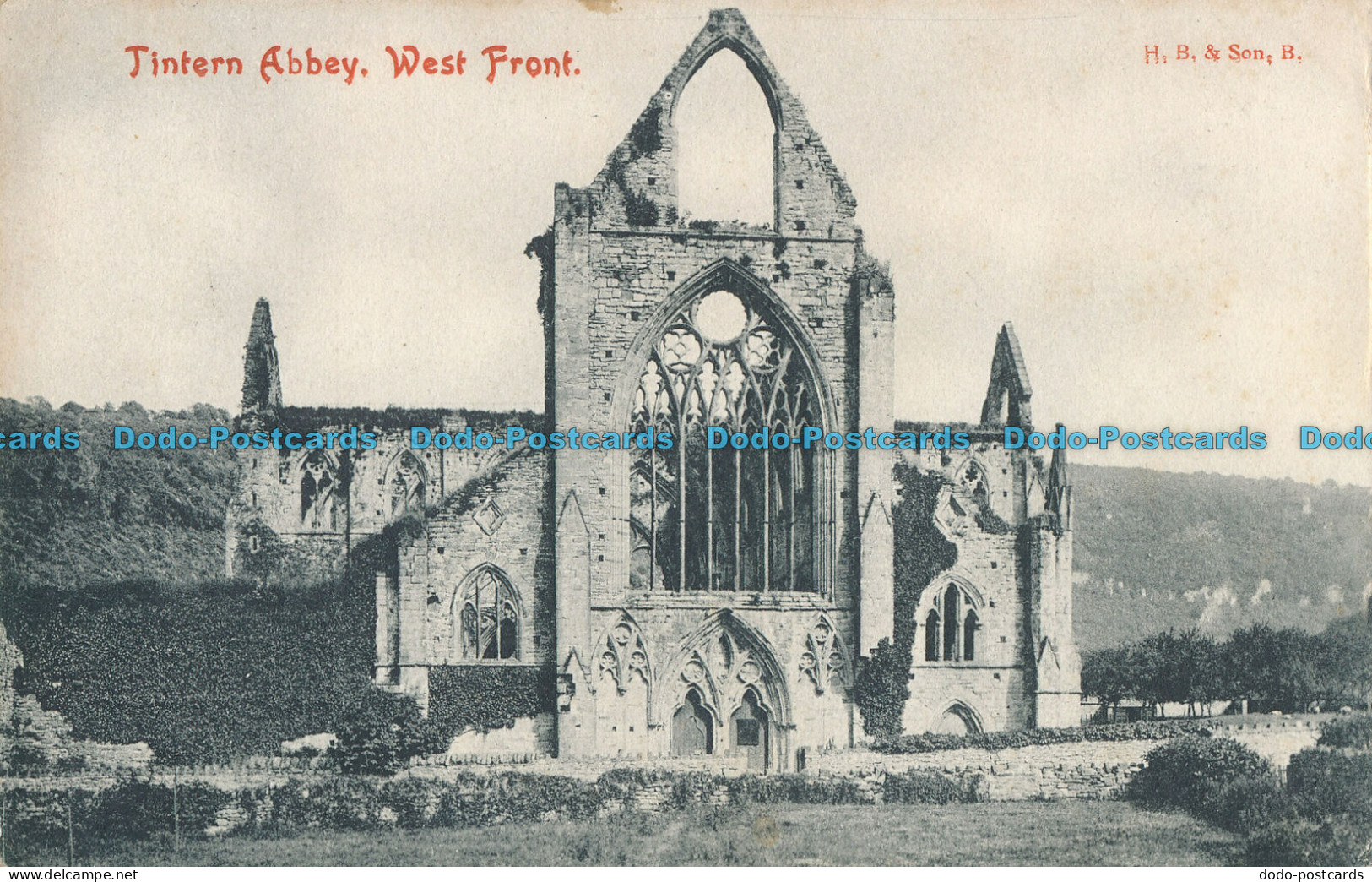 R007425 Tintern Abbey. West Front. 1906 - Monde