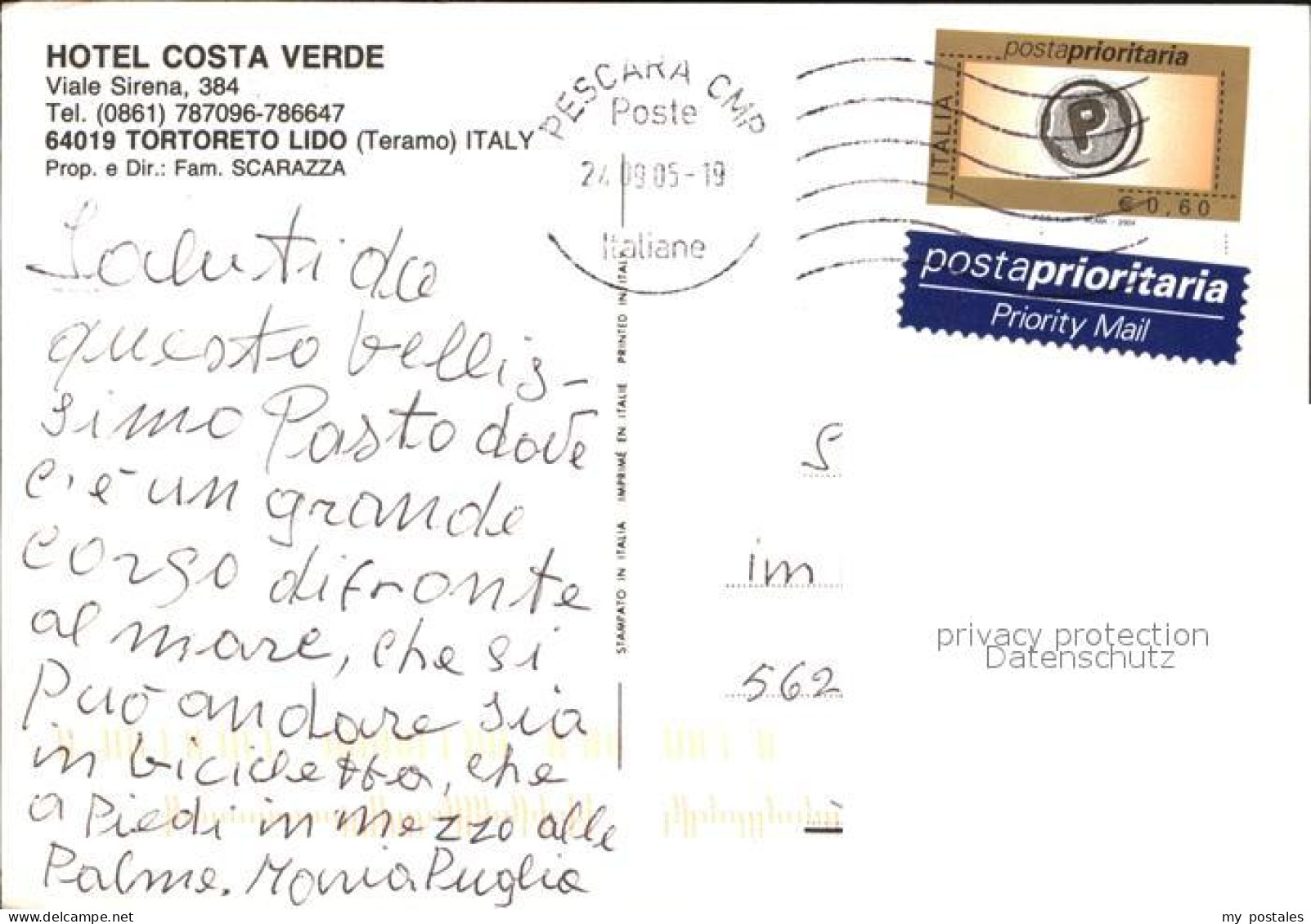 72563161 Tortoreto Lido Hotel Costa Verde Strand Tortoreto - Autres & Non Classés