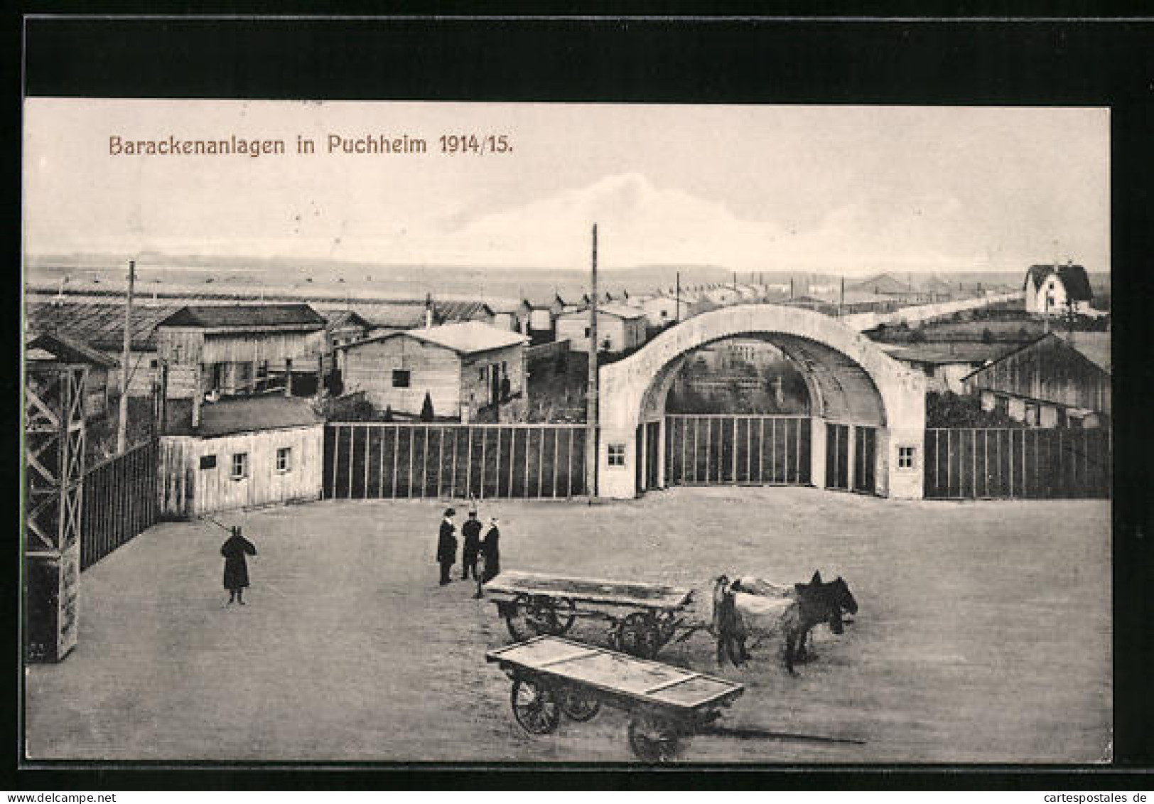 AK Puchheim, Kriegsgefangenenlager 1914-15, Barackenanlagen  - Guerre 1914-18