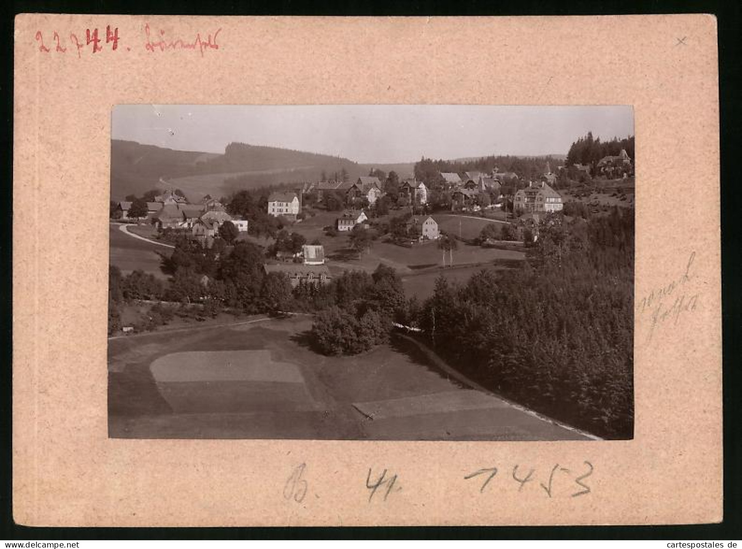 Fotografie Brück & Sohn Meissen, Ansicht Bärenfels I.Erzg., Blick Auf Den Ort  - Lieux