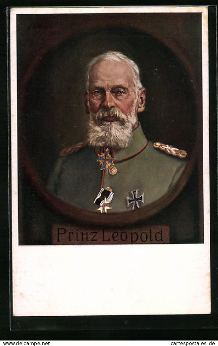 Künstler-AK Prinz Leopold Von Bayern Im Portrait  - Familles Royales